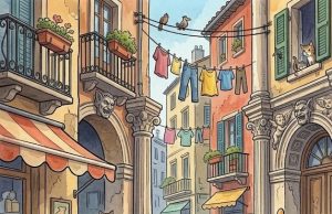 An elderly couple was sitting outdoors