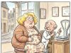 A terribly overweight blonde woman