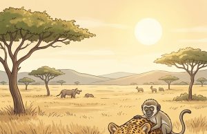 A wealthy old lady decides to go on a photo safari in Africa, taking her poodle along for company.