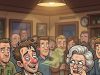A drunk walks into a crowded bar