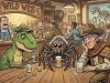 A Dinosaur, A Spider, And A Cowboy Walk.