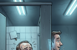 The Guy In The Next Stall Wasn’t Talking To Him