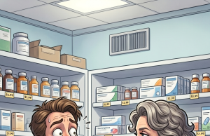 A nice, calm and respectable lady went into the pharmacy,