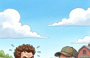 A reporter visited a small farm to interview an old farmer about his prize cows.
