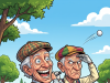 An old man named Arthur was playing golf